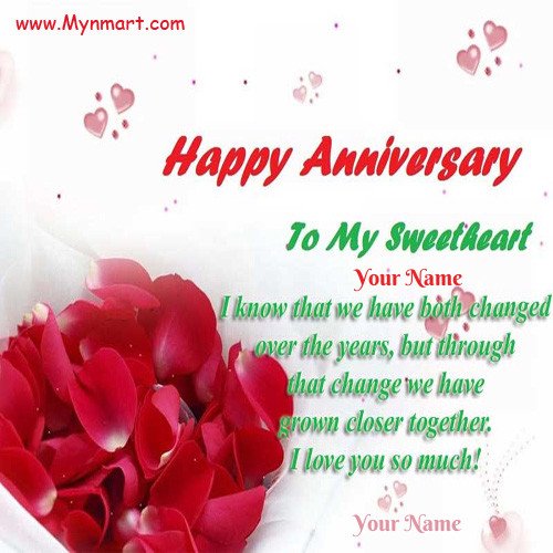 Anniversary Wish for sweetheart