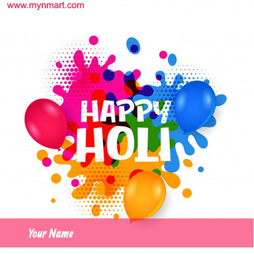 Happy Holi With Colorfull Baloons