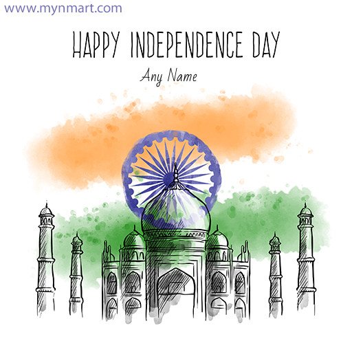 Happy Independence Day Hand Drawn Greeting 2020