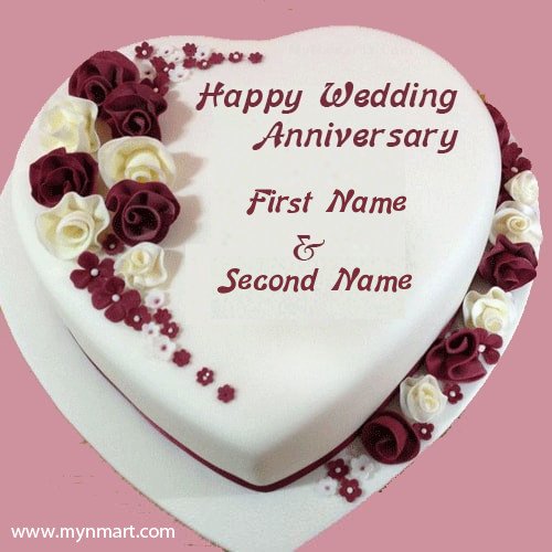 Happy Wedding Anniversary Cake Images With Name